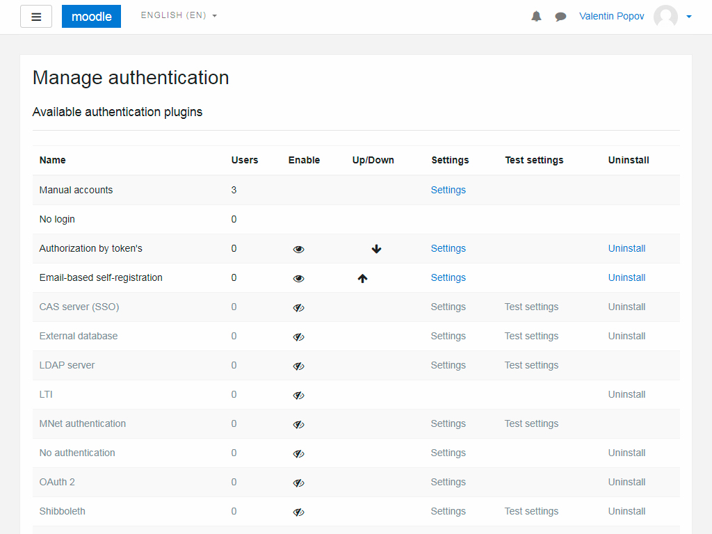 Manage authentication