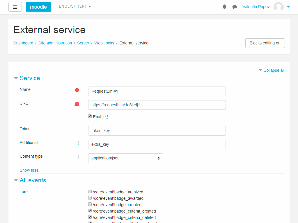 Service Editor